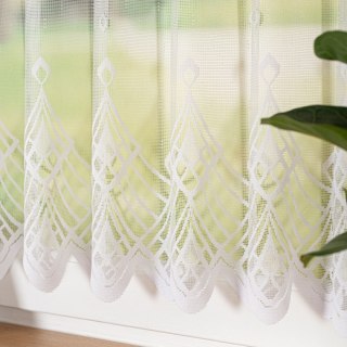 Zazdrostka żakardowa po całości, wysokość 50cm, kolor biały 001 623884/000/001/000050/1