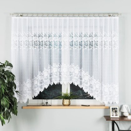 Firanka gotowa żakardowa DEMETRIA 160x500 cm kolor biały