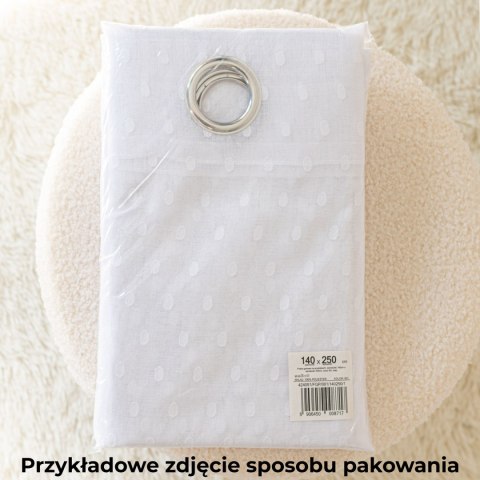 Firana gotowa na taśmie, szerokość 140cm x wysokość 250cm, kolor 001 biały 424121/FGT/001/140250/1