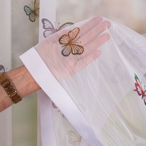 MOTYLKI Firanka żakardowa 023426, wysokość 160cm, kolor 001 biały D00310/000/001/000160/1 MOTYLKI Firanka żakardowa 023426, wysokość 160cm, kolor 001 biały D00310/000/001/000160/1