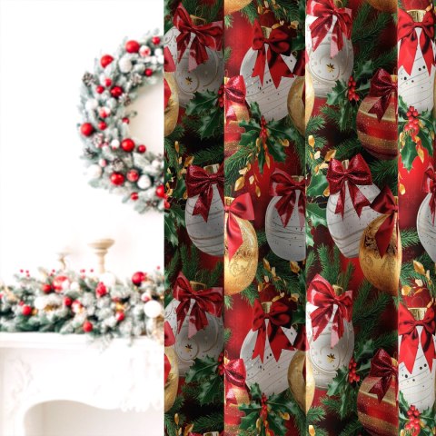 BOMBKI ZE ZŁOTYM Tkanina dekoracyjna NINA WODOODPORNA, 160cm, kolor 003 czerwony DBN332/NIW/003/160000/1