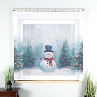 BAŁWANEK, BAJKOWE ŚWIĘTA Panel firanowy, szerokość 150 x wysokość 170cm, tkanina Etamina, kolor 001 biały DBN331/ETM/001/155000/