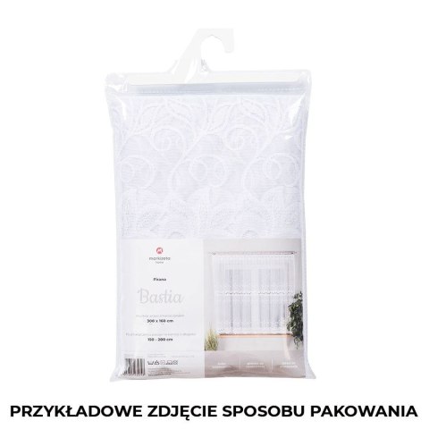 BASTIA Firanka żakardowa gotowa, szerokość 600 x wysokość 160cm, kolor 001 biały 648107/FBL/001/600160/1