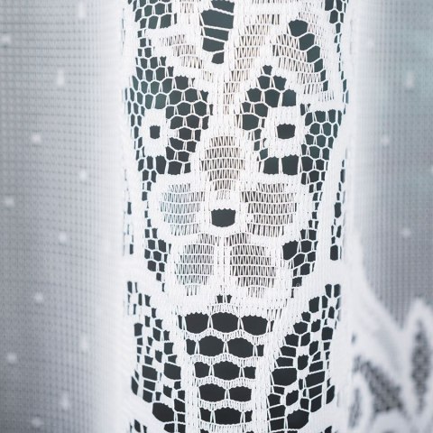 BERENIKA Firanka żakardowa gotowa, szerokość 430 x wysokość 160cm, kolor 001 biały 004304/FBL/001/430160/1