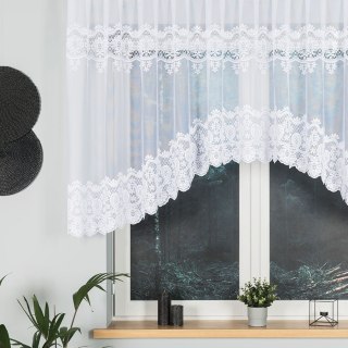 DARIA Firanka żakardowa gotowa, szerokość 350 x wysokość 120cm, kolor 001 biały 018982/FBL/001/350120/1