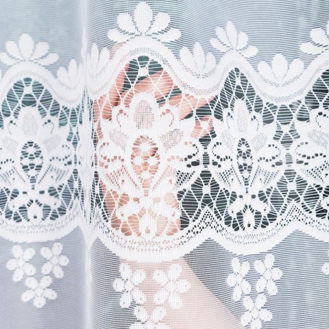 DARIA Firanka żakardowa gotowa, szerokość 350 x wysokość 120cm, kolor 001 biały 018982/FBL/001/350120/1