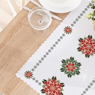 FOLK, GWIAZDA BETLEJEMSKA Bieżnik NINA WODOODPORNA, 50x100cm, kolor 001 biały PBN341/KSP/C01/050100/1