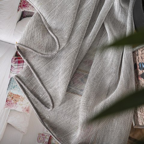 Firanka fantazyjna z ołowianką, wysokość 300cm, kolor 010 szary 001832/OLO/010/000300/1