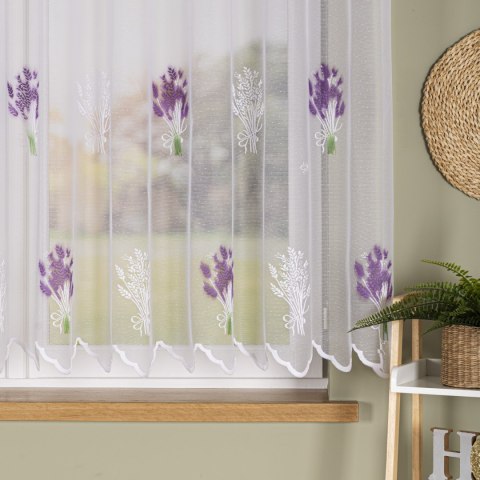 Firanka żakardowa drukowana ze wzorem po całości, wysokość 160cm, kolor 001 biały 018592/000/028/000160/1