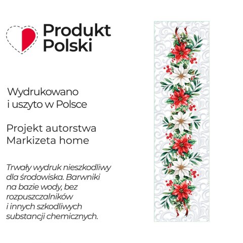 GWIAZDA BETLEJEMSKA Bieżnik NINA WODOODPORNA, 38x140cm, kolor 001 biały PBN343/KSP/C01/038140/1