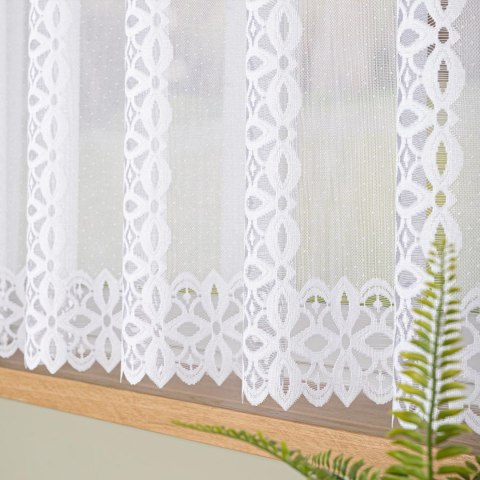 HELENA Firanka żakardowa odpasowana, szerokość 300 x wysokość 160cm, kolor 001 biały S18869/FOP/001/000161/1
