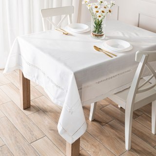 SELVIA Obrus z gipiurą, szerokość 140cm x wysokość 180cm, kolor 001 biały 250200/KSP/L01/140180/1