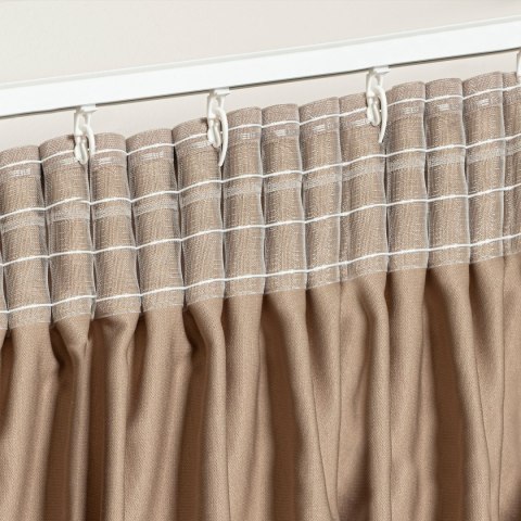 Taśma ołówek 10cm, marszczenie 1:2, transparentna z białym sznurkiem, FM100-21-1C3 TASMAA/Z28/200/010000/1