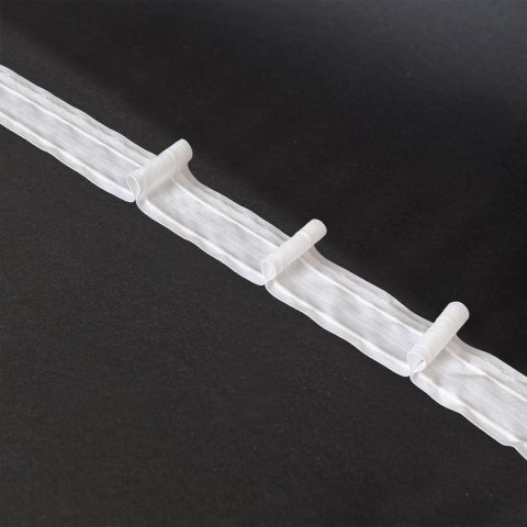 Taśma pojedyncza zakładka 5cm, marszczenie 1:1,5, biała, FP050-2Z-3C3 TASMAA/U4K/150/005000/1