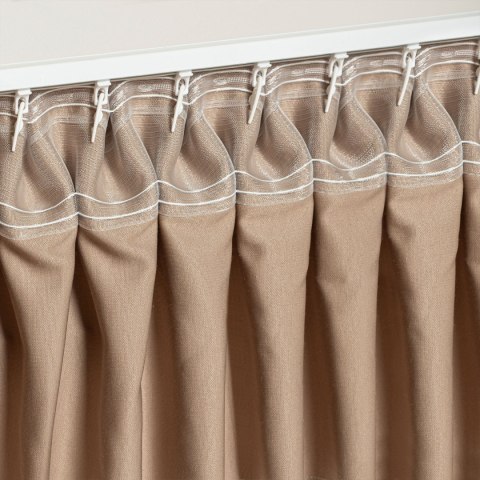 Taśma smok 10cm, marszczenie 1:2, transparentna z białym sznurkiem, FM100-2S-1C3 TASMAA/Z13/200/010000/1