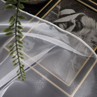 Firanka fantazyjna z ołowianką, wysokość 300cm, kolor 001 biały 423085/OLO/001/000300/1