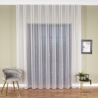 Firanka fantazyjna z ołowianką, wysokość 300cm, kolor 001 biały 423085/OLO/001/000300/1