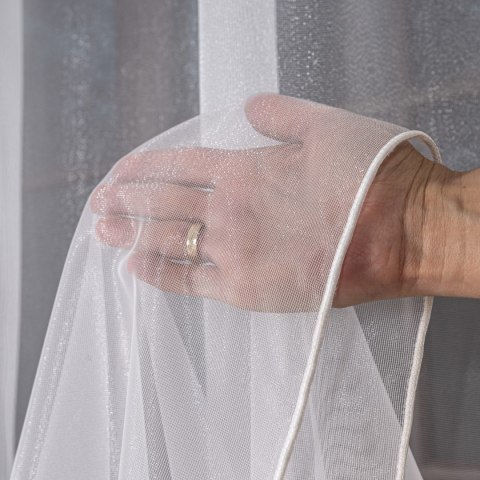 Firanka fantazyjna z ołowianką, wysokość 300cm, kolor 001 biały 423085/OLO/001/000300/1