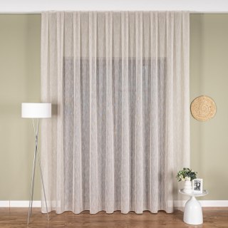 Firanka fantazyjna z ołowianką, wysokość 300cm, kolor 004 beżowy 001832/OLO/004/000300/1