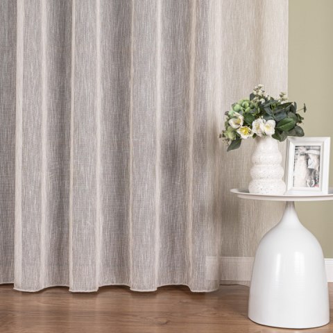 Firanka fantazyjna z ołowianką, wysokość 300cm, kolor 004 beżowy 001832/OLO/004/000300/1