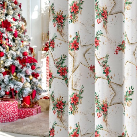 ZŁOTE GWIAZDY Tkanina dekoracyjna NINA WODOODPORNA, 160cm, kolor 001 biały DBN369/NIW/001/160000/1