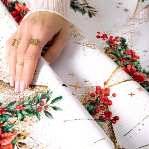 ZŁOTE GWIAZDY Tkanina dekoracyjna NINA WODOODPORNA, 160cm, kolor 001 biały DBN369/NIW/001/160000/1