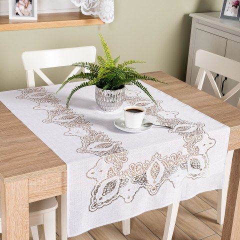 Dzianina żakardowa, szerokość 75cm, kolor biały 001 500415/000/001/000075/1