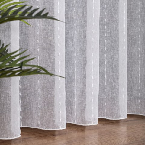 Firanka fantazyjna ze zdobieniem po całości, wysokość 300cm, kolor 001 biały 424079/OLO/001/000300/1