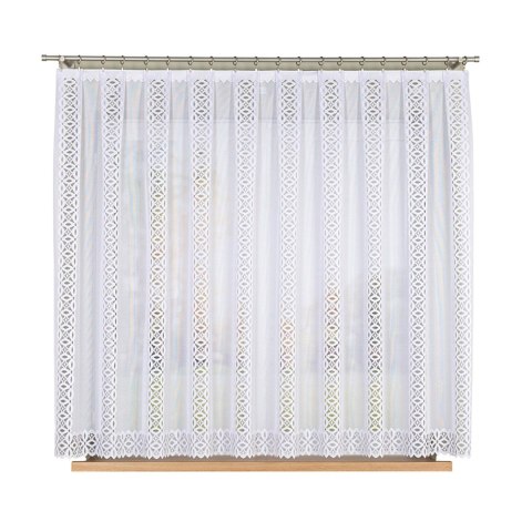 HELENA Firanka żakardowa odpasowana, szerokość 400 x wysokość 160cm, kolor 001 biały S18869/FOP/001/000162/1