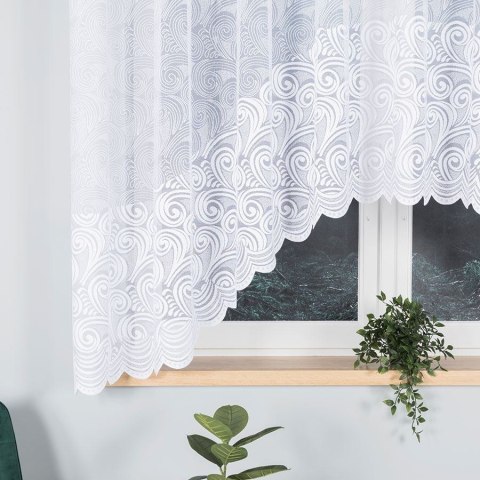 KINGA Firanka żakardowa gotowa, szerokość 330 x wysokość 160cm, kolor 001 biały 023391/FBL/001/330160/1