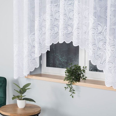 KINGA Firanka żakardowa gotowa, szerokość 330 x wysokość 160cm, kolor 001 biały 023391/FBL/001/330160/1