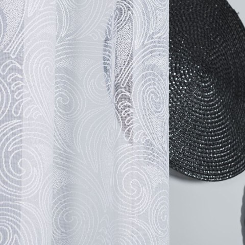 KINGA Firanka żakardowa gotowa, szerokość 330 x wysokość 160cm, kolor 001 biały 023391/FBL/001/330160/1