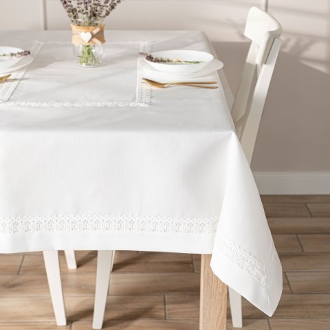 MODENA Obrus z gipiurą, szerokość 140cm x wysokość 220cm, kolor 001 biały 202725/KSP/L01/140220/1
