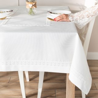 MODENA Obrus z gipiurą, szerokość 140cm x wysokość 240cm, kolor 001 biały 202725/KSP/L01/140240/1