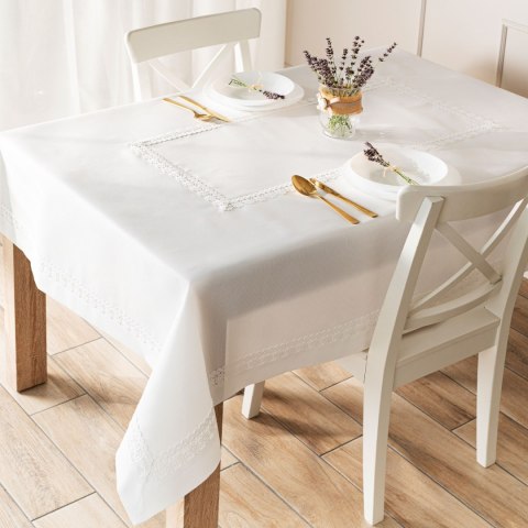 MODENA Obrus z gipiurą, szerokość 140cm x wysokość 240cm, kolor 001 biały 202725/KSP/L01/140240/1