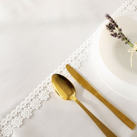 MODENA Obrus z gipiurą, szerokość 140cm x wysokość 240cm, kolor 001 biały 202725/KSP/L01/140240/1