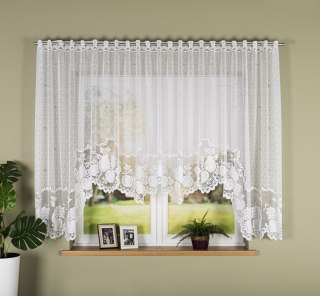 PELAGIA Firanka żakardowa gotowa, szerokość 400 x wysokość 160cm, kolor 001 biały 361250/FBL/001/400160/1