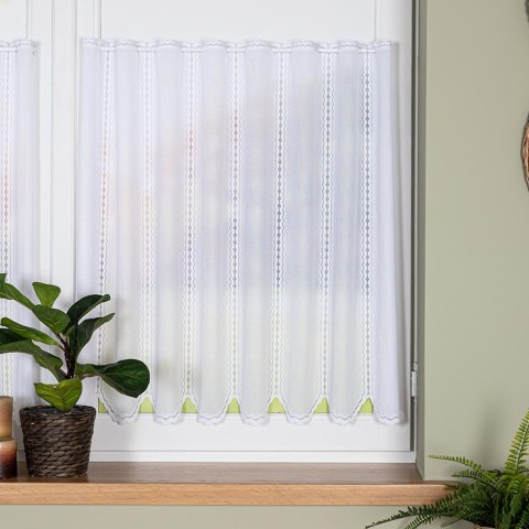 Zazdrostka żakardowa panelowa, wysokość 80cm, kolor 001 biały 023429/000/001/000080/1