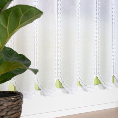 Zazdrostka żakardowa panelowa, wysokość 80cm, kolor 001 biały 023429/000/001/000080/1