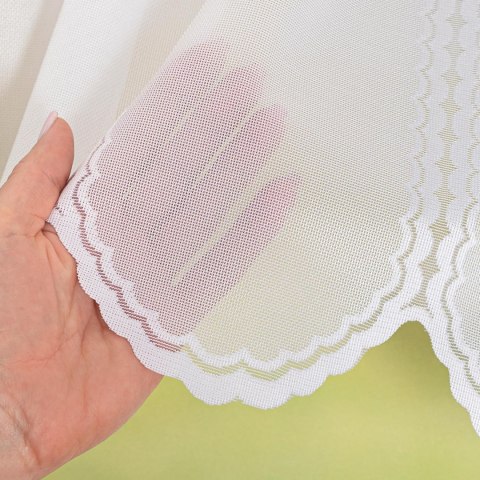 Zazdrostka żakardowa panelowa, wysokość 80cm, kolor 001 biały 023429/000/001/000080/1