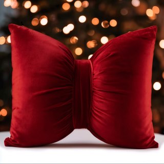 KOKARDA Poduszka welwetowa Velvi z wypełnieniem silikonowym, 30x50cm, kolor 043 czerwony VELVI0/SIL/043/030050/1