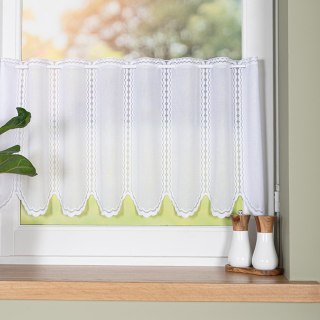 Zazdrostka żakardowa panelowa, wysokość 40cm, kolor 001 biały 023429/000/001/000040/1