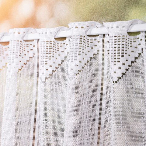 Zazdrostka żakardowa z samym dołem, wysokość 50cm, kolor 001 biały 362870/000/001/000050/1