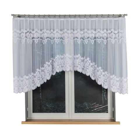 DARIA Firanka żakardowa gotowa, szerokość 400 x wysokość 120cm, kolor 001 biały 018982/FBL/001/400120/1