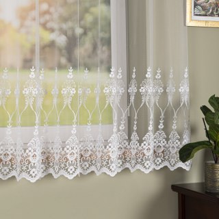 Firanka haftowana z samym dołem, wysokość 170cm, kolor 001 biały FH0036/020/001/000170/1