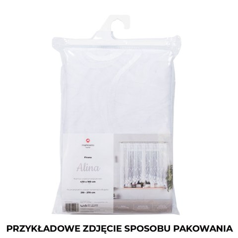 KINGA Firanka żakardowa gotowa, szerokość 600 x wysokość 160cm, kolor 001 biały 023391/FBL/001/600160/1