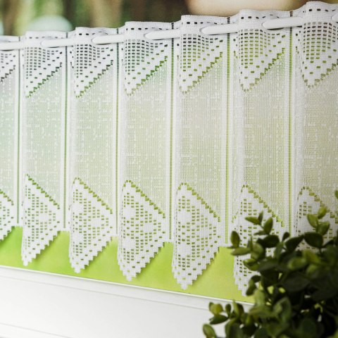 Zazdrostka żakardowa z samym dołem, wysokość 30cm, kolor 001 biały 362870/000/001/000030/1