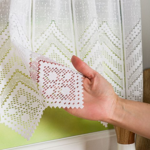 Zazdrostka żakardowa z samym dołem, wysokość 30cm, kolor 001 biały 362870/000/001/000030/1