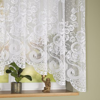 ADELAJDA Firanka żakardowa gotowa, szerokość 300 x wysokość 160cm, kolor 001 biały 361101/FBL/001/300160/1