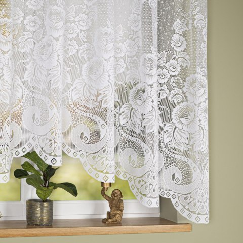 ADELAJDA Firanka żakardowa gotowa, szerokość 300 x wysokość 160cm, kolor 001 biały 361101/FBL/001/300160/1